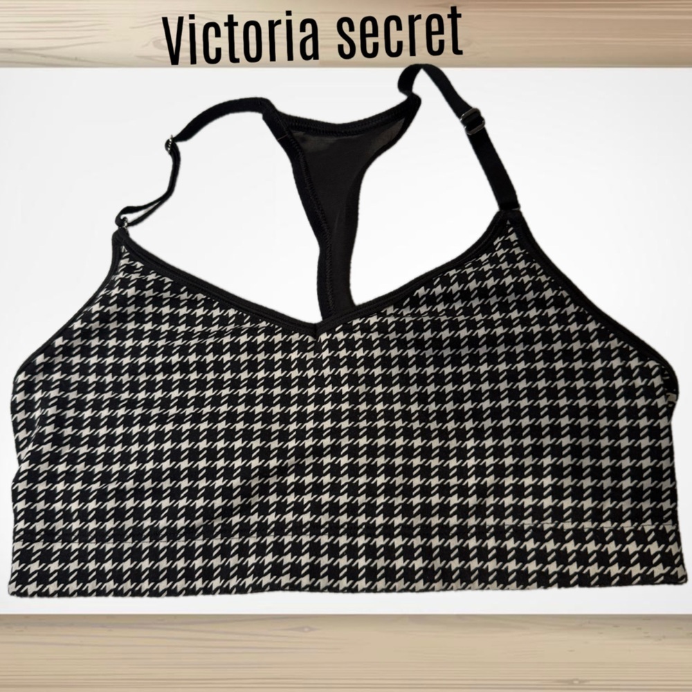 Victoria's Secret Houndstooth Bralette in Black and White